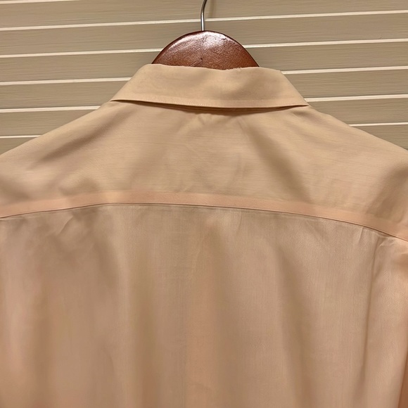 11. Pronto•Uomo Mens Dress Shirt in Light Peach - Picture 8 of 14
